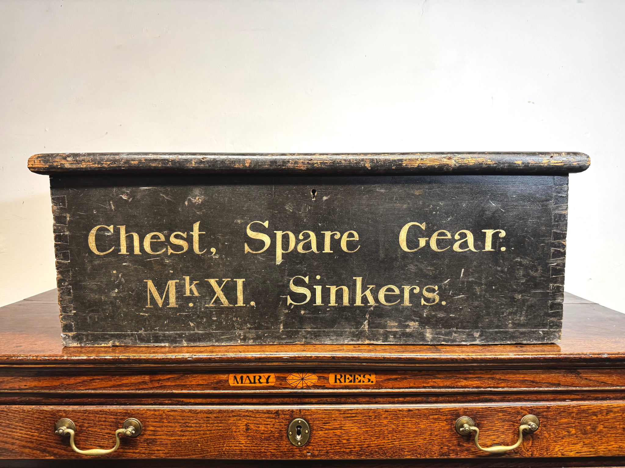A  19th century maritime painted chest