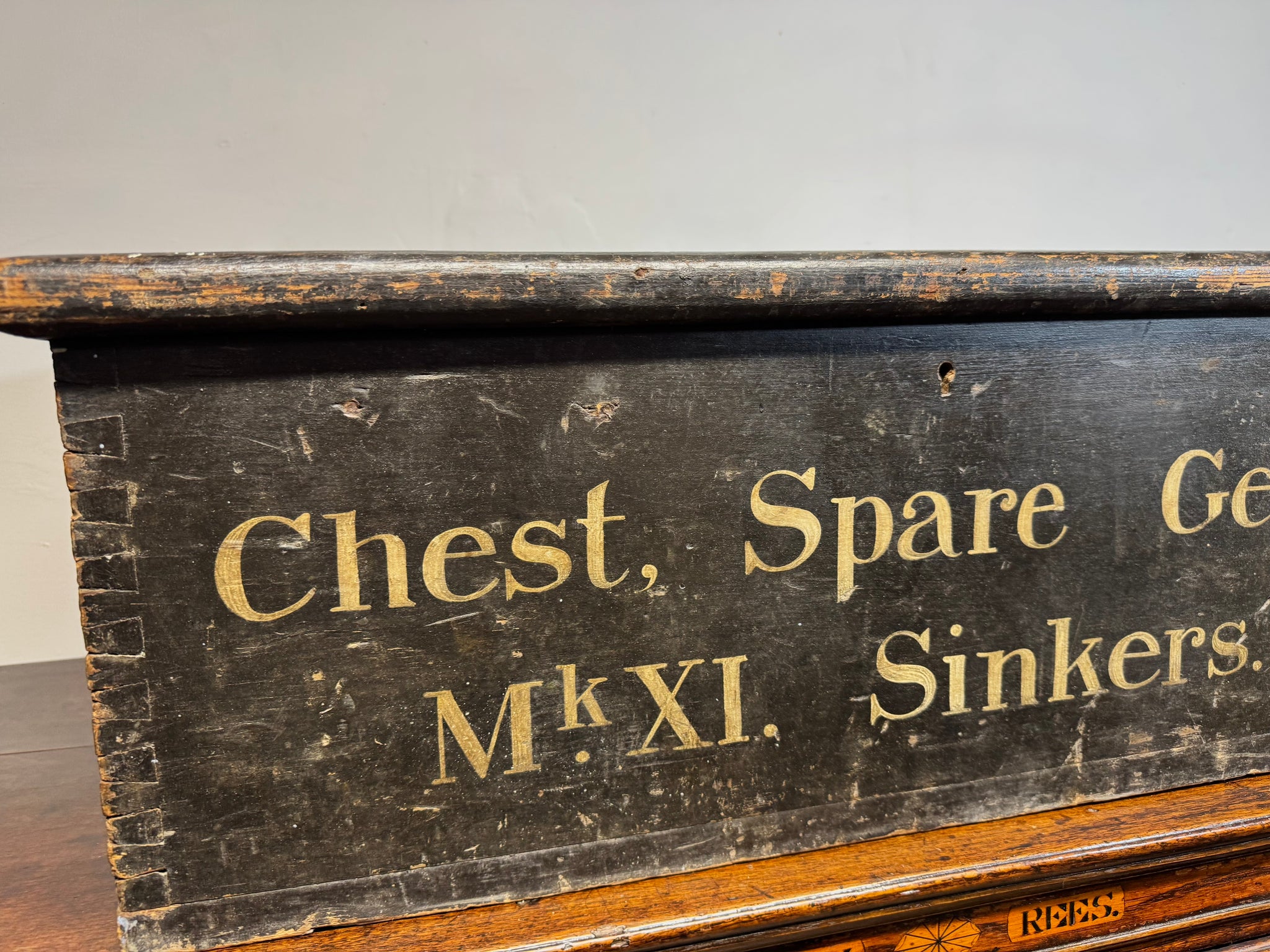 A  19th century maritime painted chest