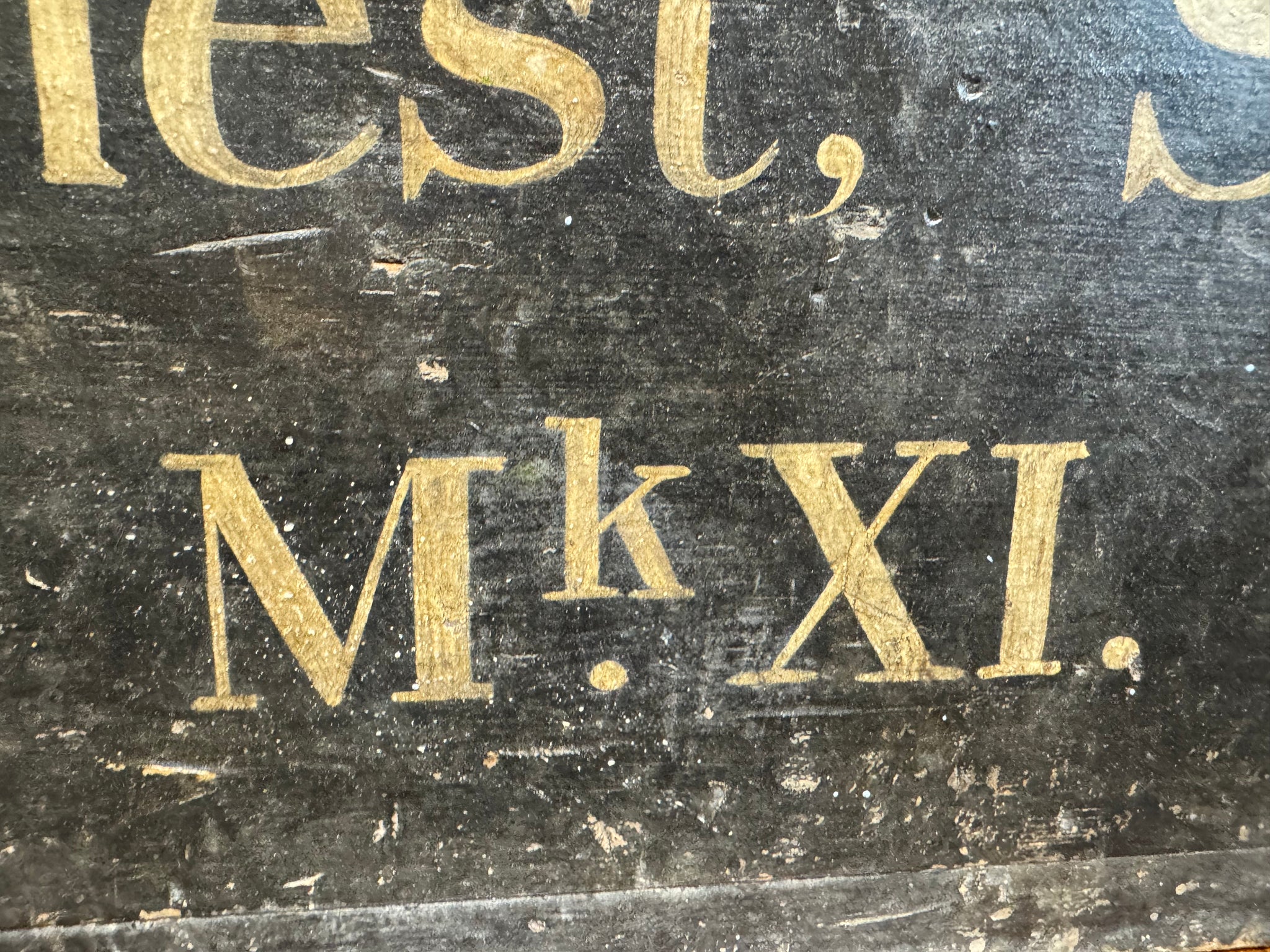 A  19th century maritime painted chest