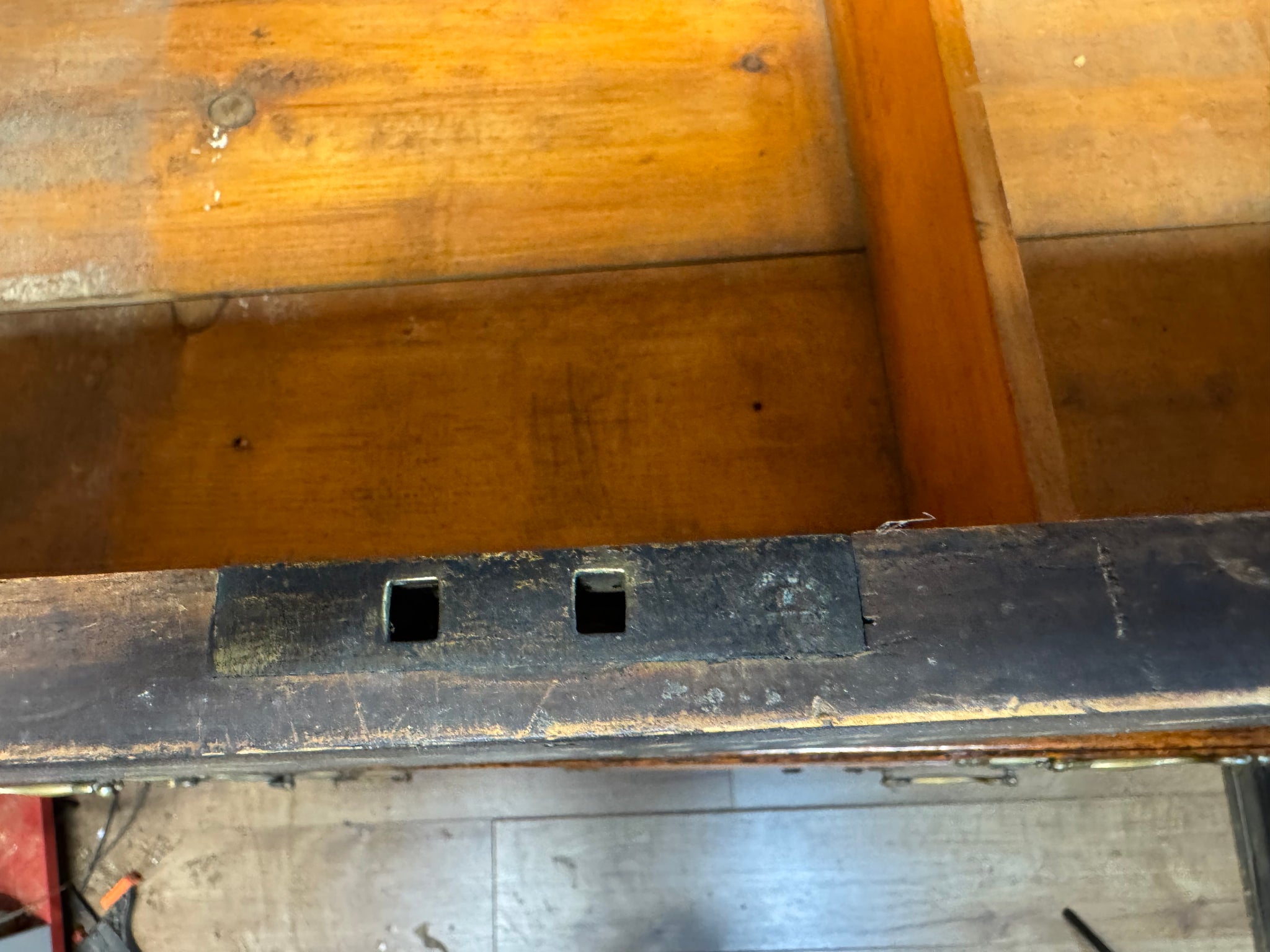 A  19th century maritime painted chest