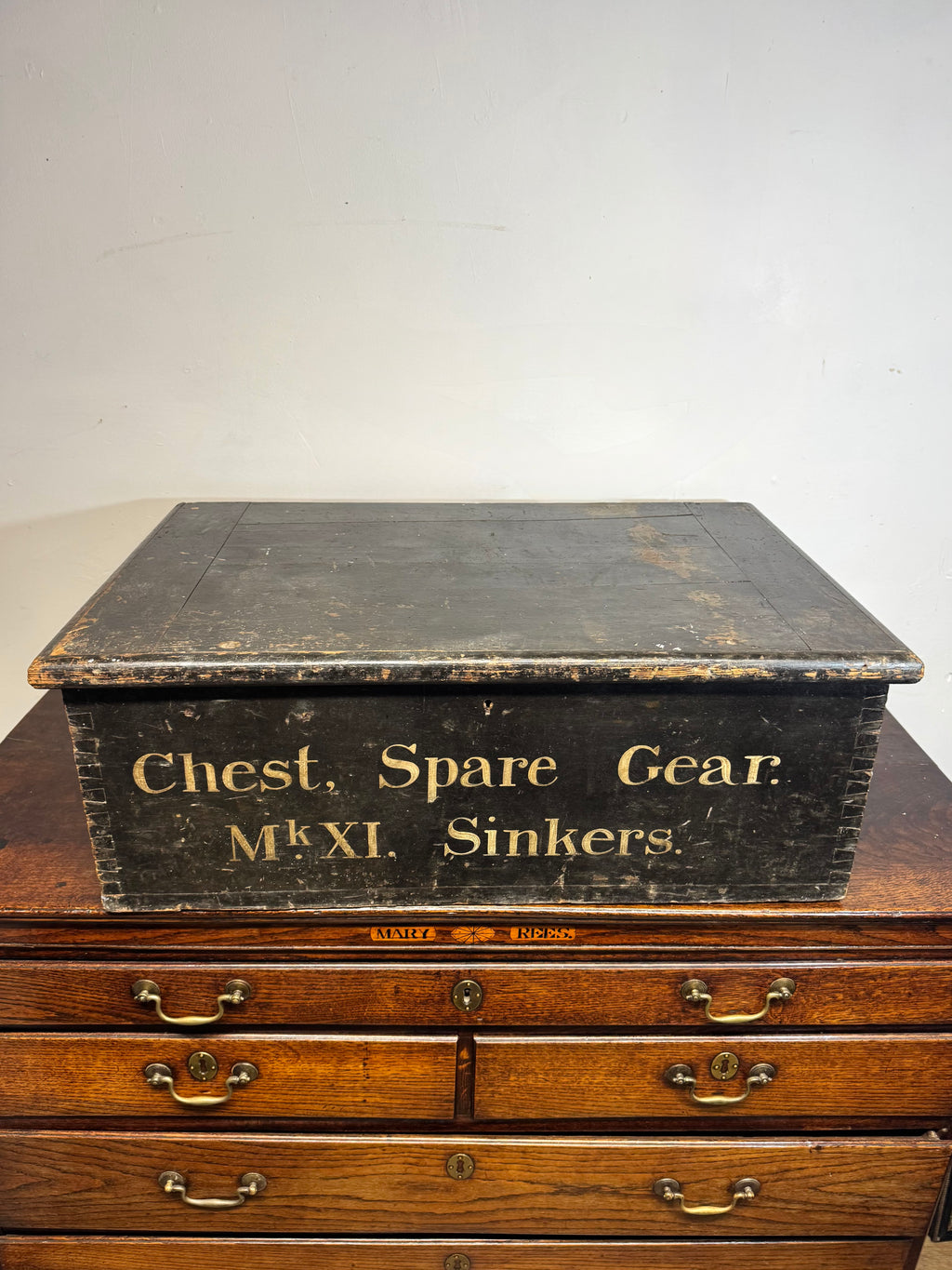 A  19th century maritime painted chest