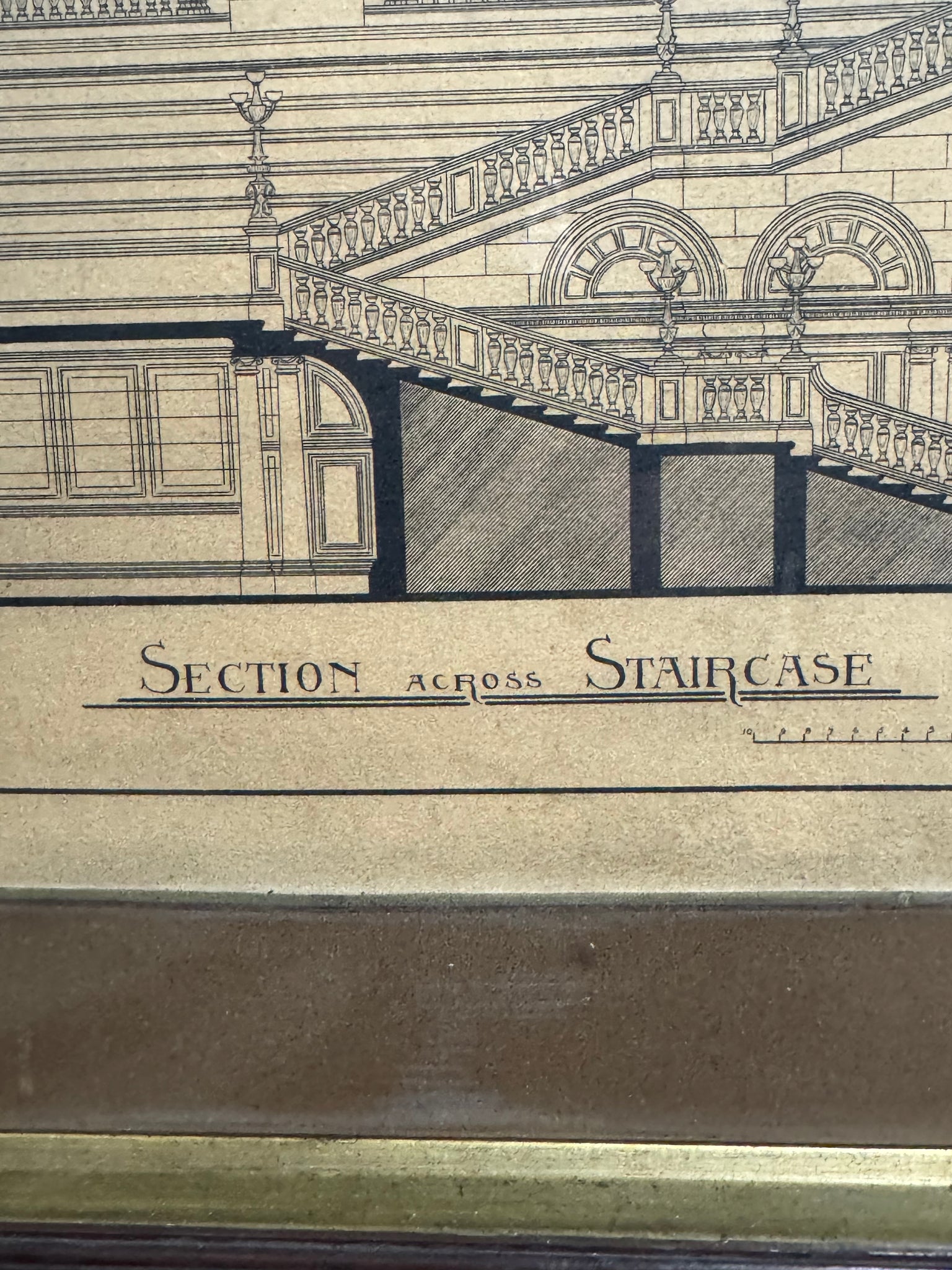 A 19th century architectural drawing of a Royal Palace for the South Kensington school by H. H Wyatt aged 17