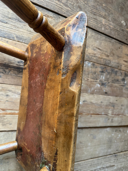 Early 19th Century Sycamore and Ash Vernacular Stool
