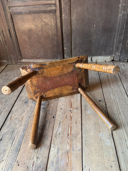 Early 19th Century Sycamore and Ash Vernacular Stool