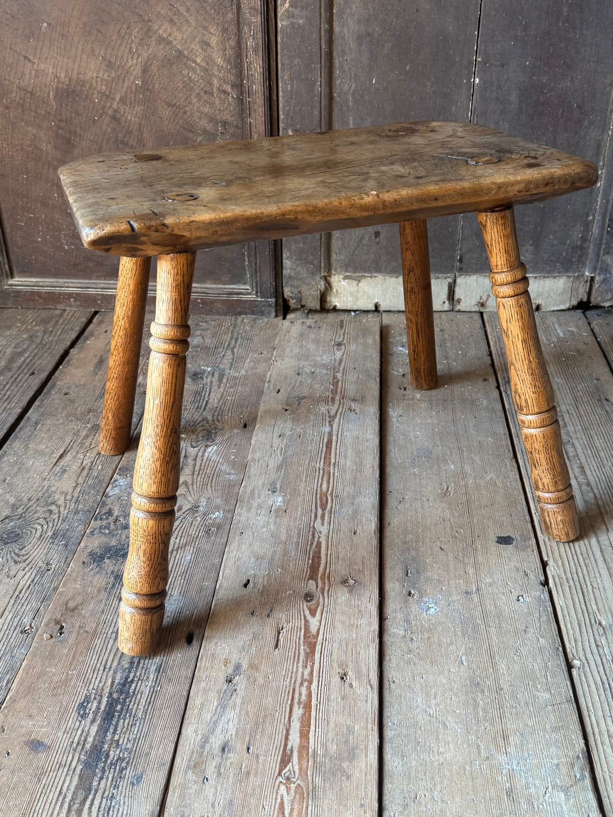 Early 19th Century Sycamore and Ash Vernacular Stool