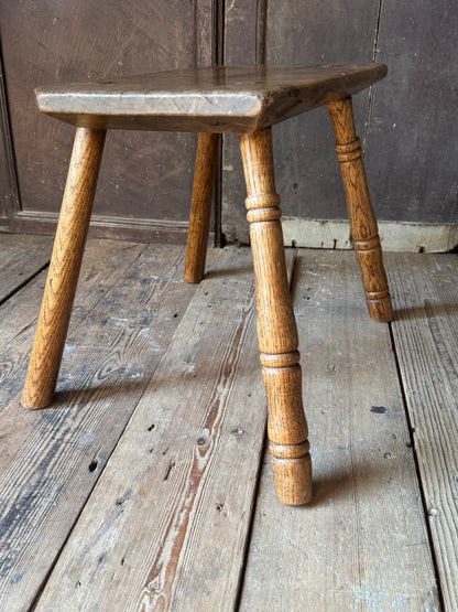 Early 19th Century Sycamore and Ash Vernacular Stool