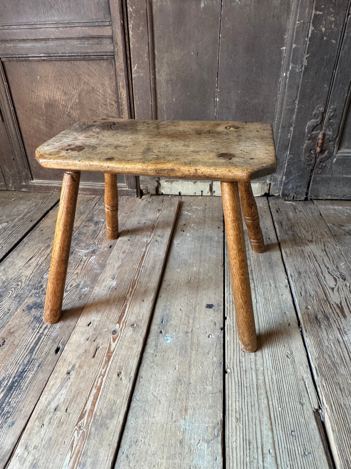Early 19th Century Sycamore and Ash Vernacular Stool