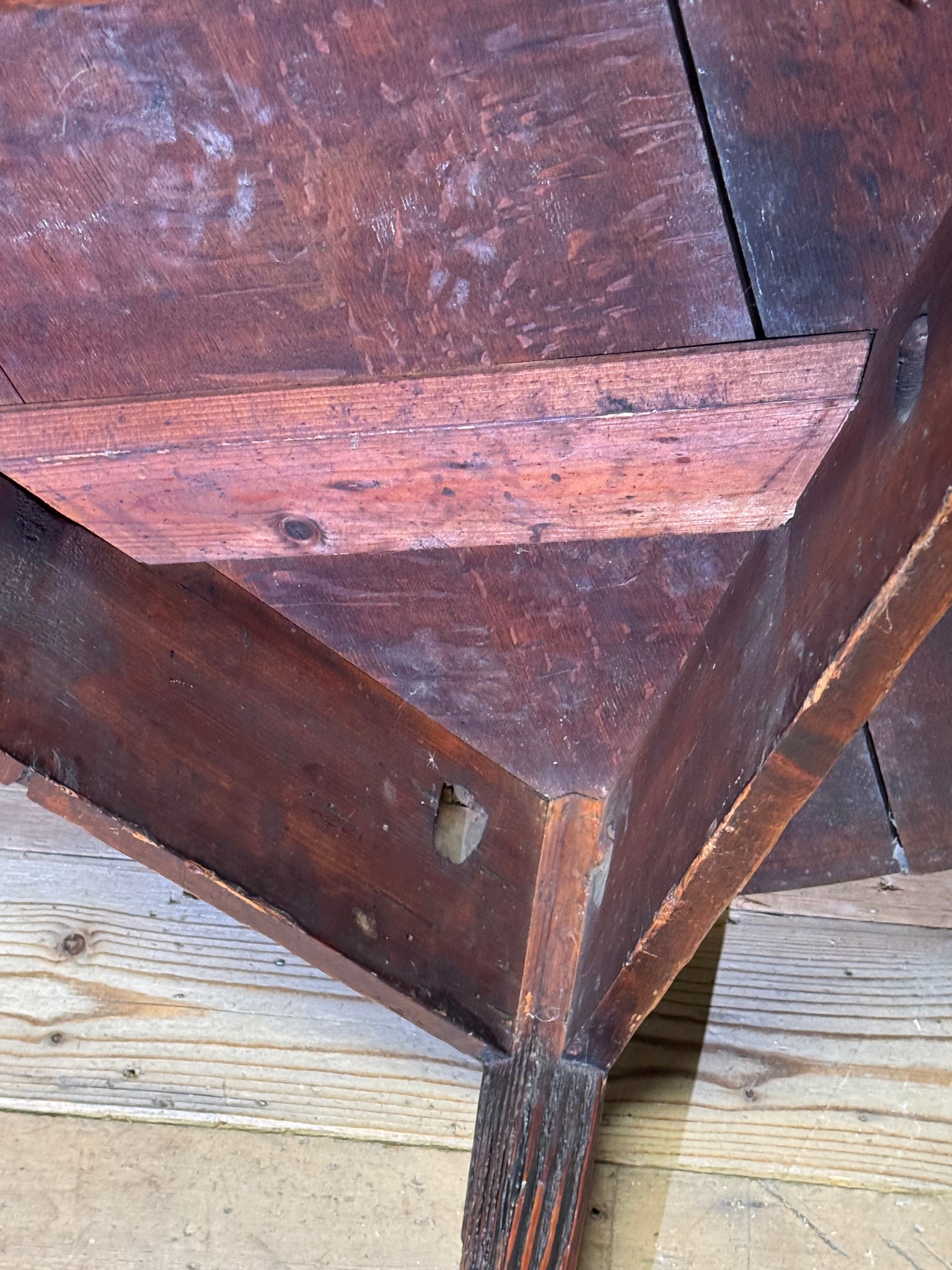 An  early 19th century Welsh oak cricket table of good colour