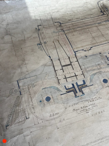 An Original Hand-Drawn Beyer, Peacock Locomotive Works Drawing, Bombay, Baroda & Central India Railway, Dated 1905