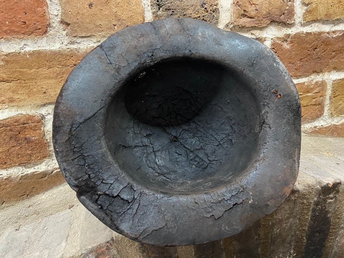 An early 19th century leather miner’s hat