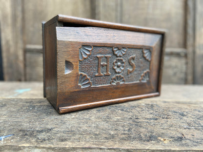 A simple mid 18th century oak box