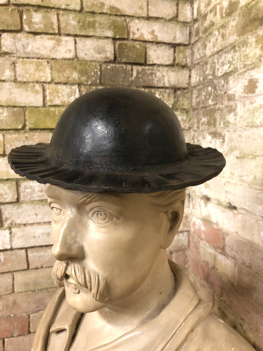 19th century leather costermonger’s hat
