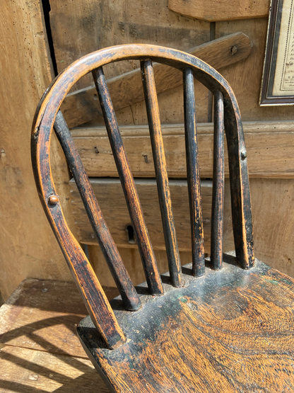 An early 19th c West Country child’s hoop back chair from an estate near Truro