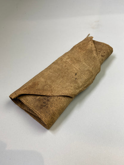 Unusual military canvas roll containing pay and account book for Thomas Onley 1st Battalion Rifles, 1839