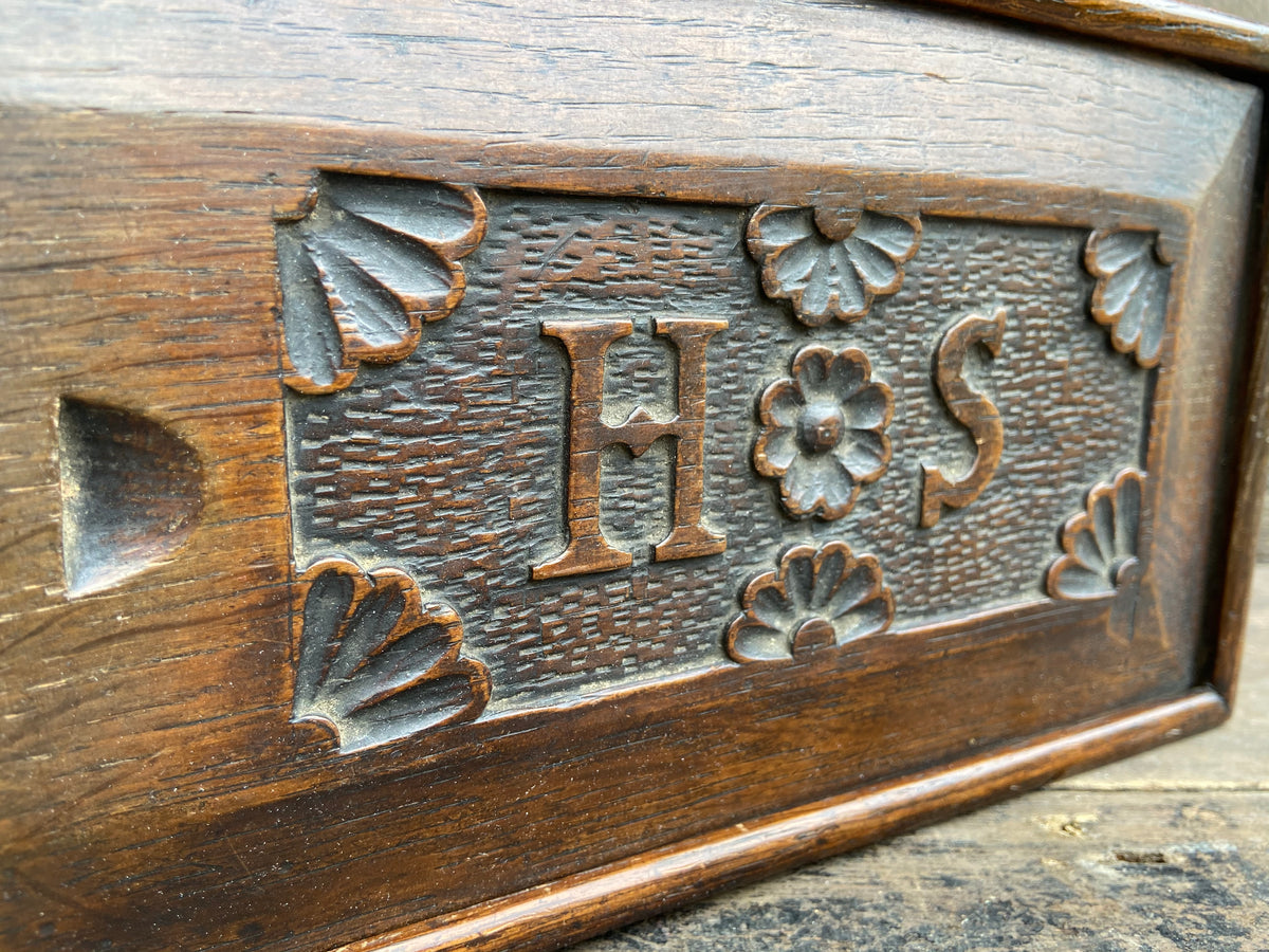 A simple mid 18th century oak box