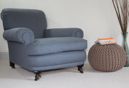 A very large 19th century upholstered armchair