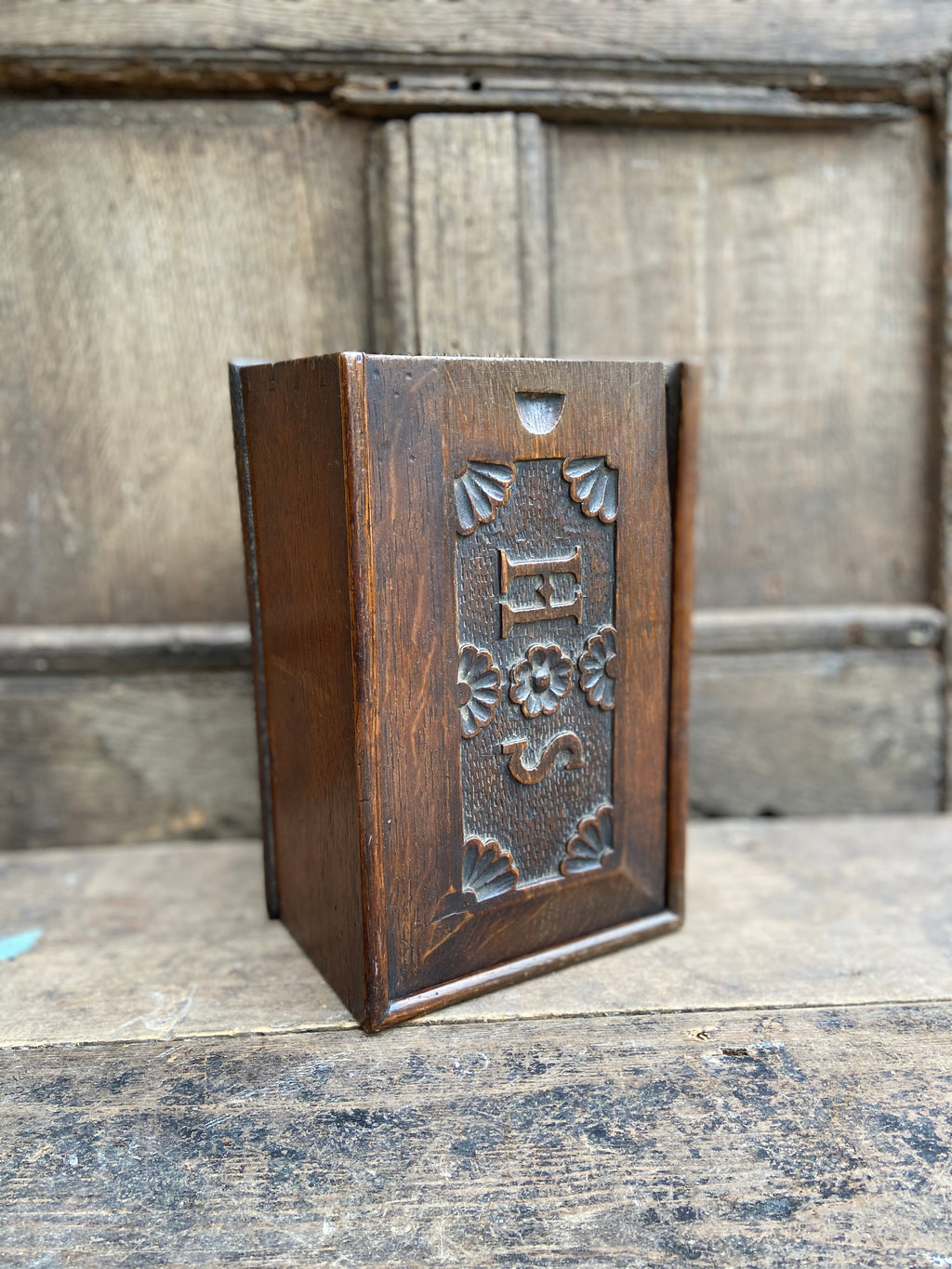 A simple mid 18th century oak box