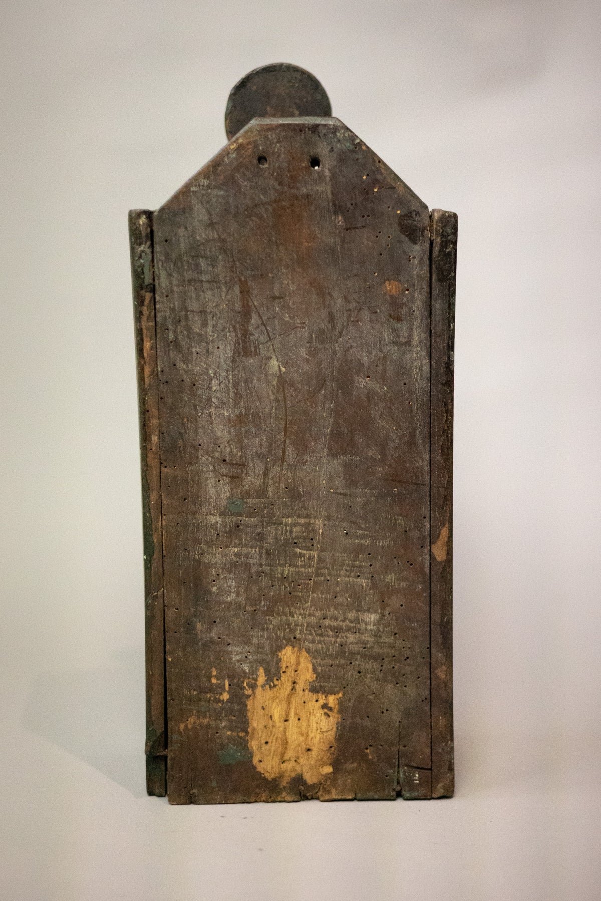 19th century candle box in time worn green paint