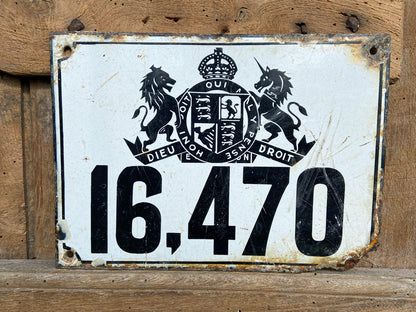 1930s London Hackney Carriage Plate