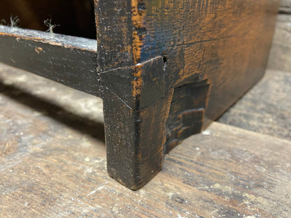 Large oak spoon rack dated 1887