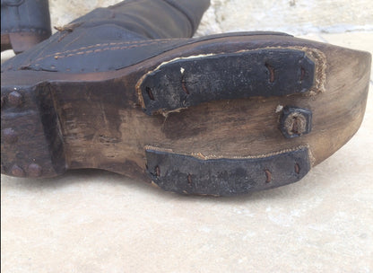 Rare pair of French leather coachman's boots c. 1800