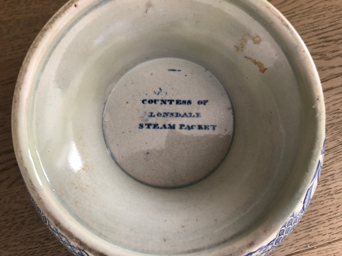 Early 19th c ship’s bowl, Countess of Lonsdale