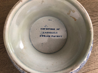 Early 19th c ship’s bowl, Countess of Lonsdale