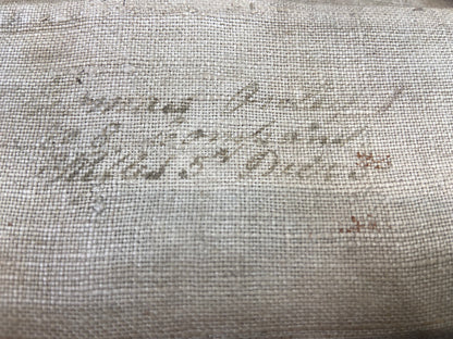 Unusual military canvas roll containing pay and account book for Thomas Onley 1st Battalion Rifles, 1839