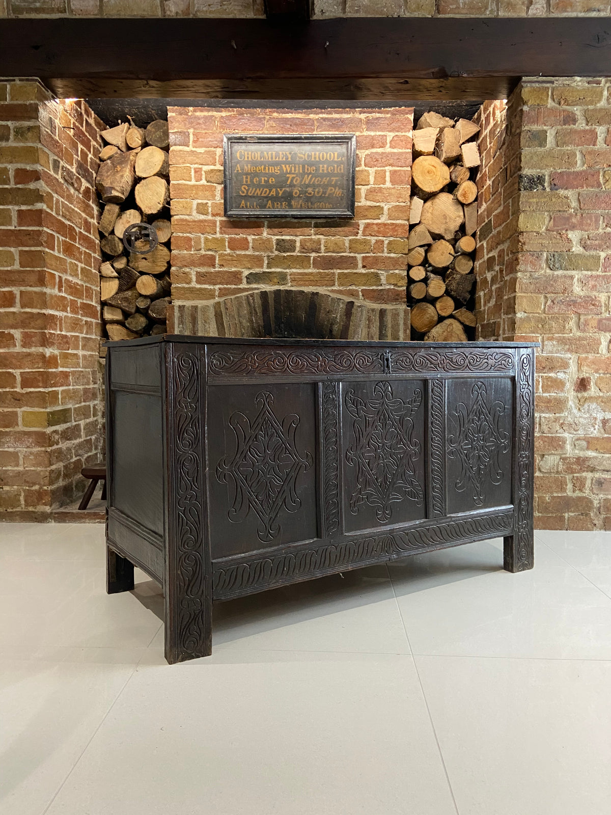 17th century joined oak chest, Exeter chest with Thomas Dennis connections