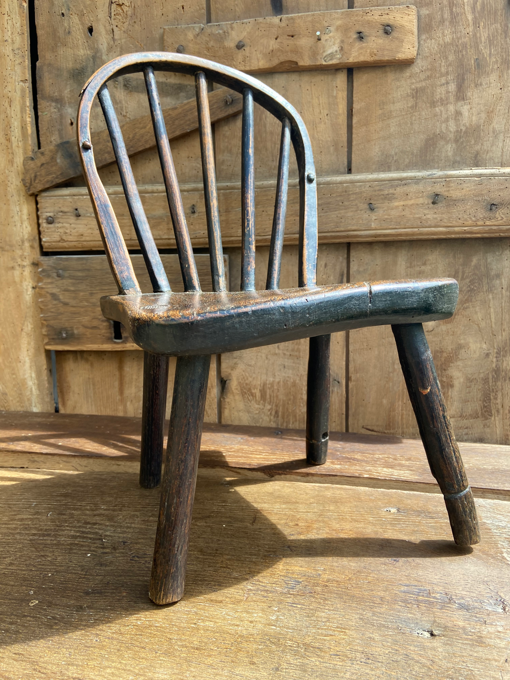 An early 19th c West Country child’s hoop back chair from an estate near Truro