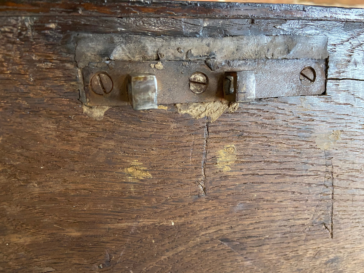 17th century joined oak chest, Exeter chest with Thomas Dennis connections