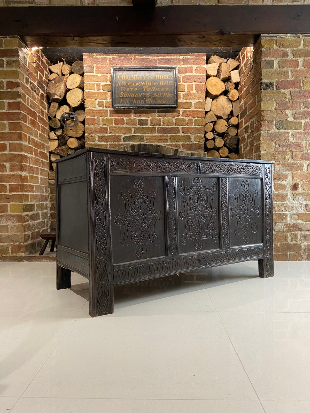 17th century joined oak chest, Exeter chest with Thomas Dennis connections