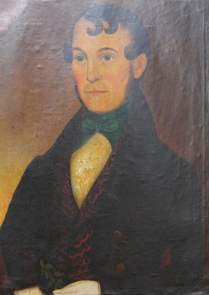 Portrait of an American botanist or herbalist c. 1830