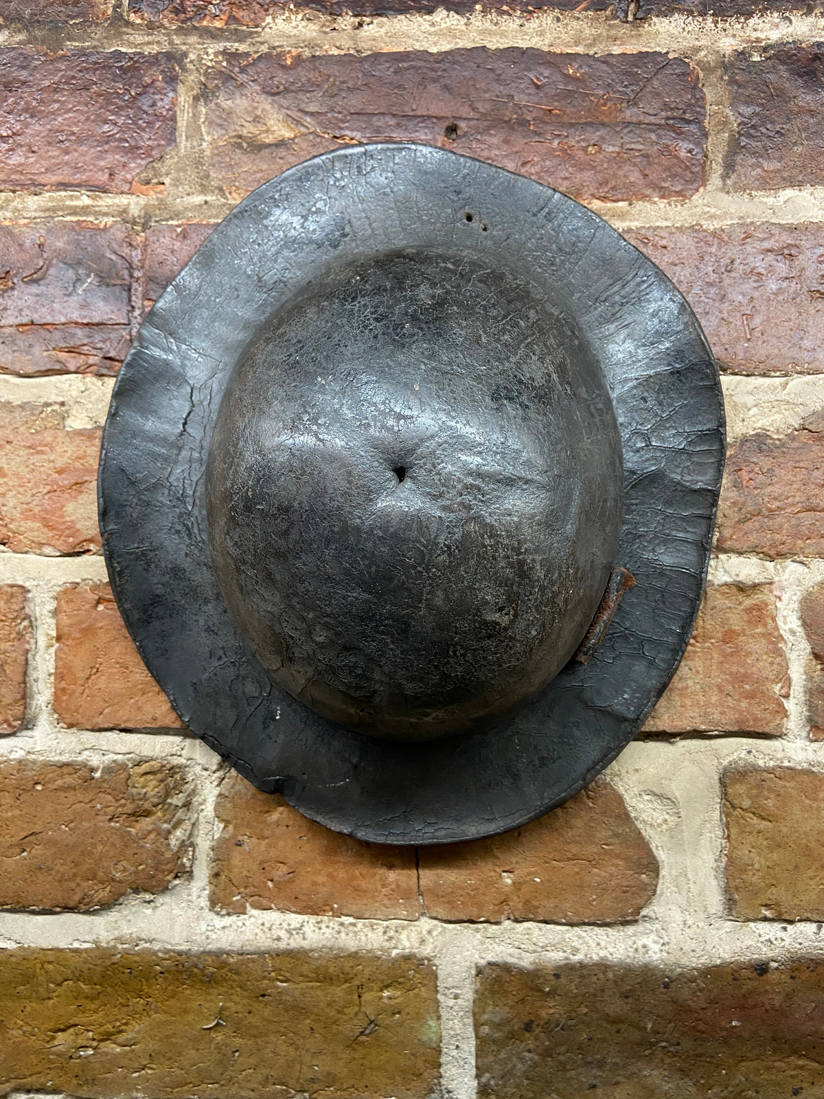 An early 19th century leather miner’s hat