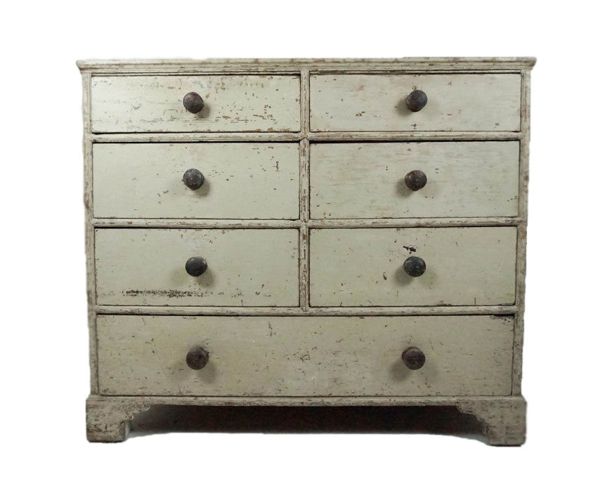 Large Regency chest of drawers in original paint