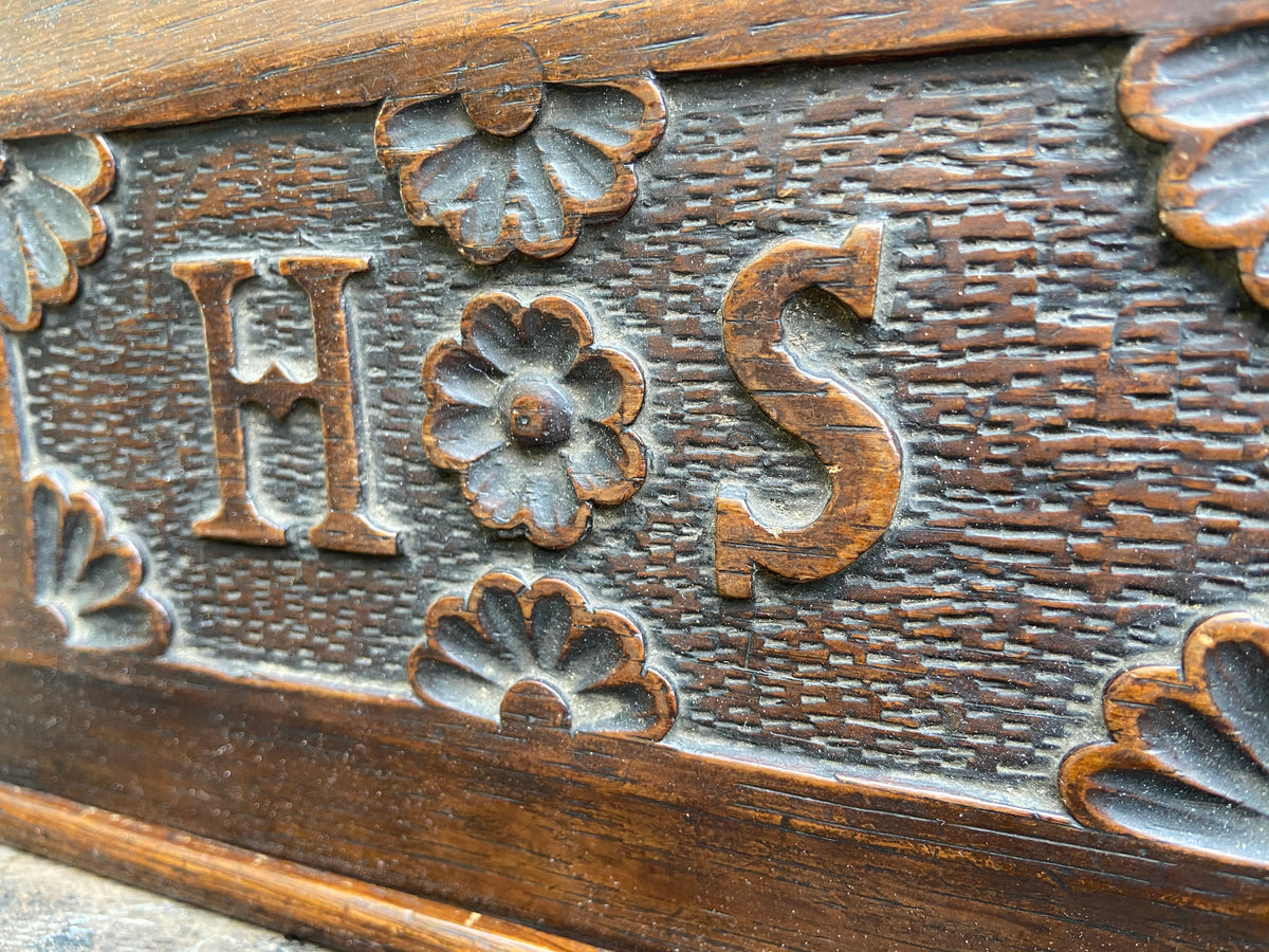 A simple mid 18th century oak box