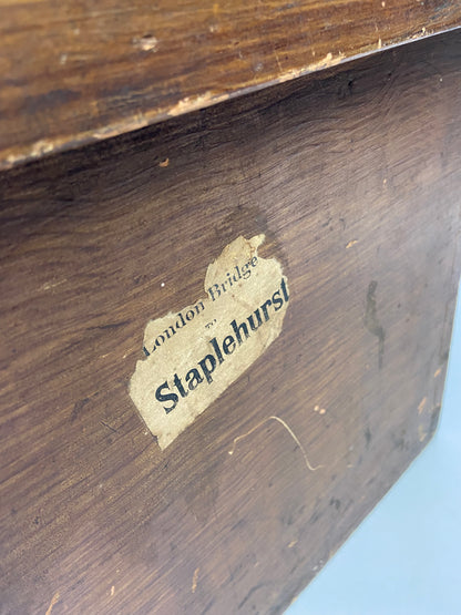 19th century deed box in original grain effect painted finish