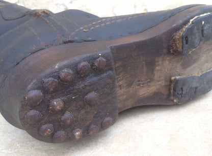 Rare pair of French leather coachman's boots c. 1800