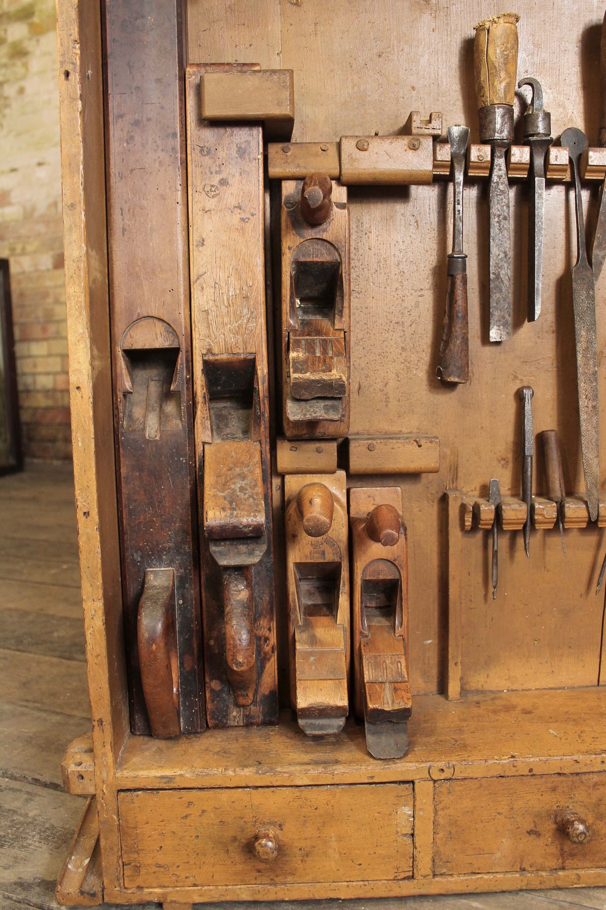 A 19th century English carpenter's tool cabinet