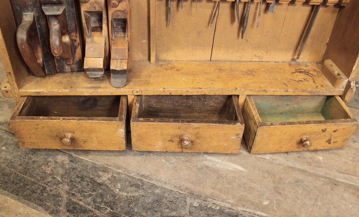 A 19th century English carpenter's tool cabinet