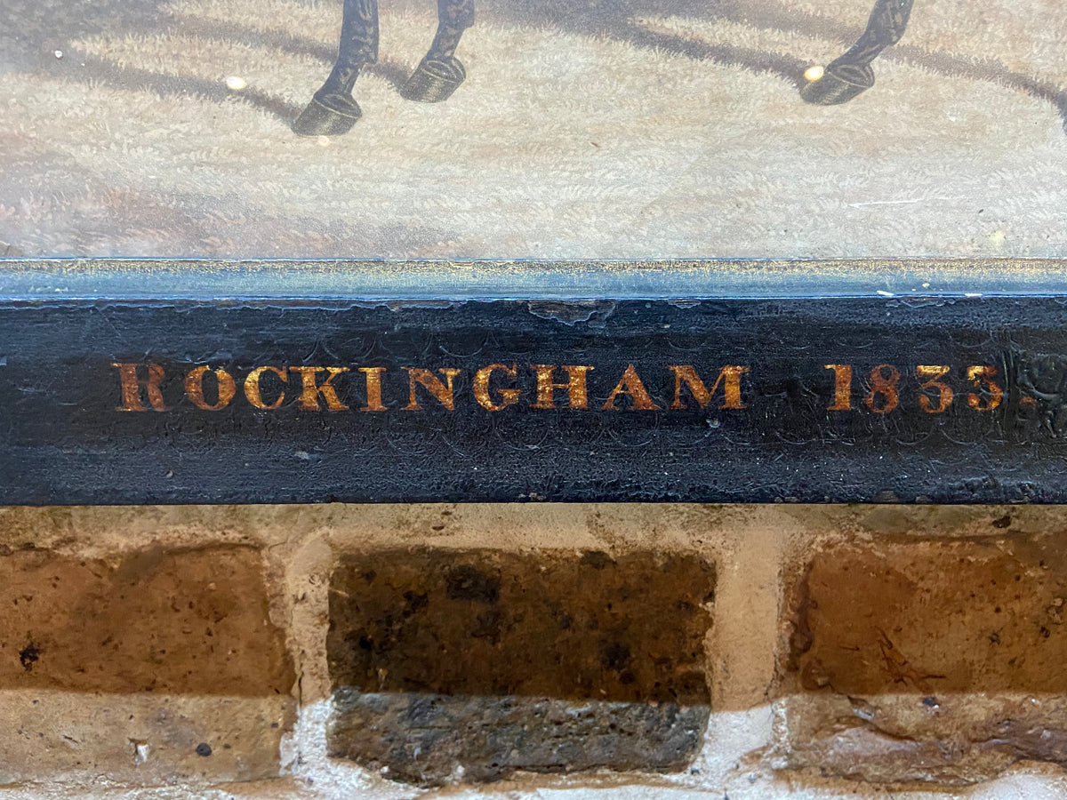 19th century aquatint of Rockingham, winner of the St Leger Stake at Doncaster