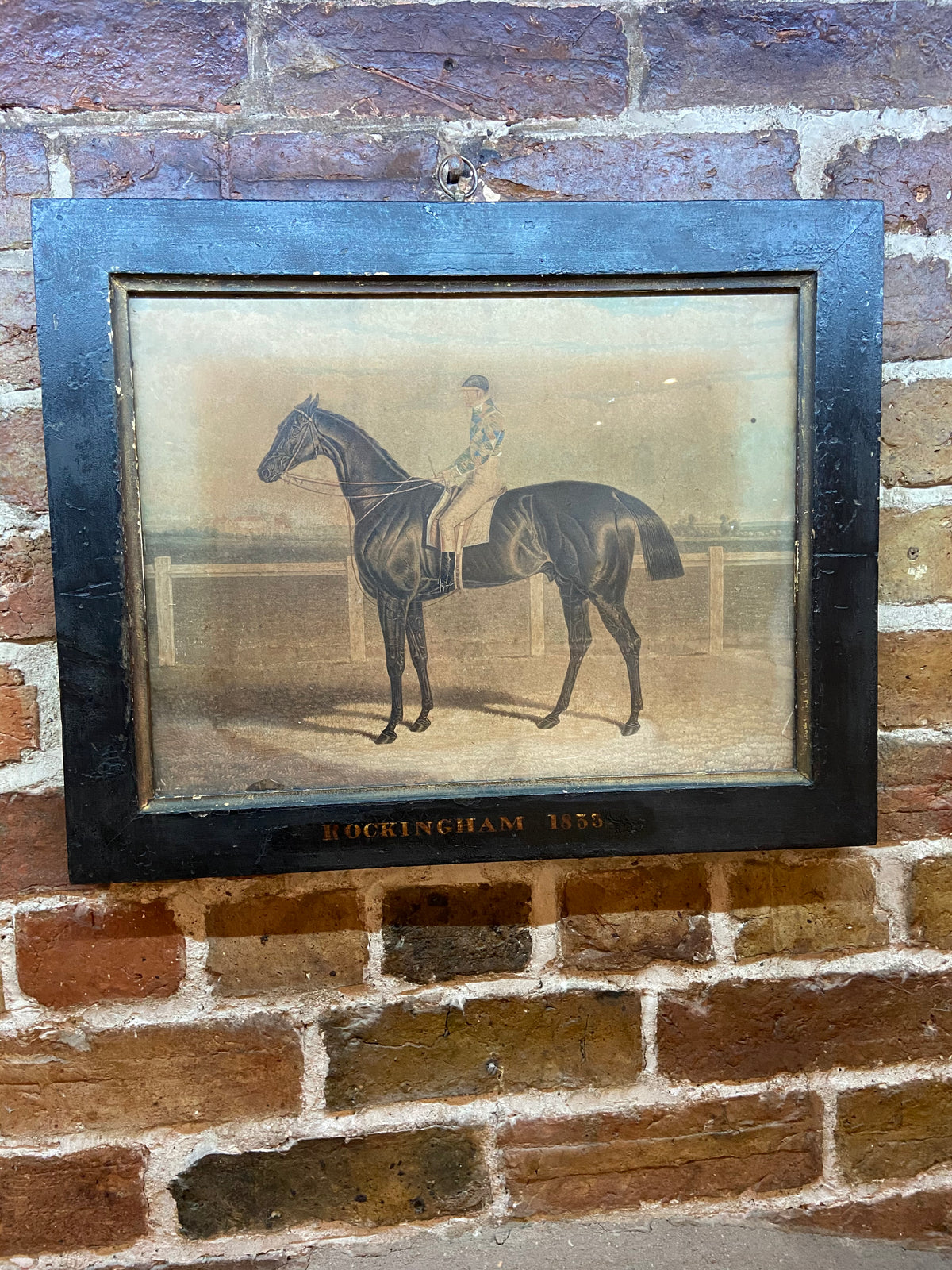 19th century aquatint of Rockingham, winner of the St Leger Stake at Doncaster