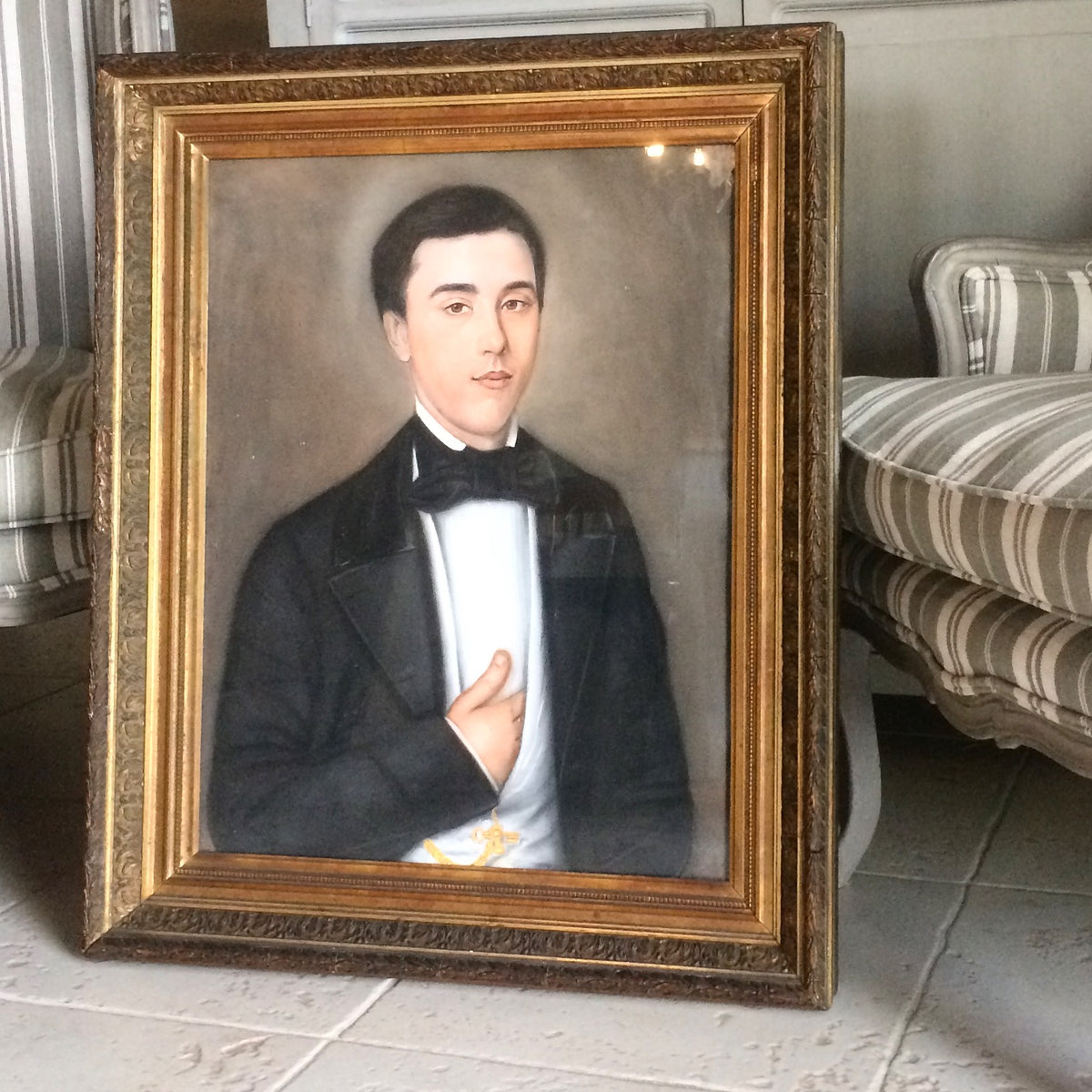 19th c French school portrait of a gentleman