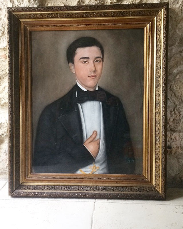 19th c French school portrait of a gentleman