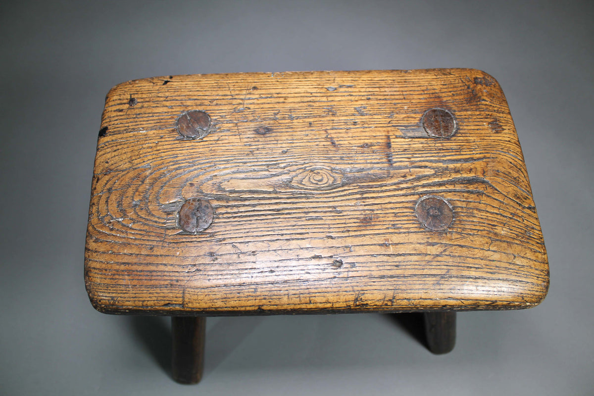 A fine early 19th c ash stool