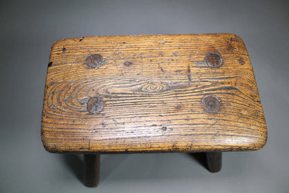 A fine early 19th c ash stool