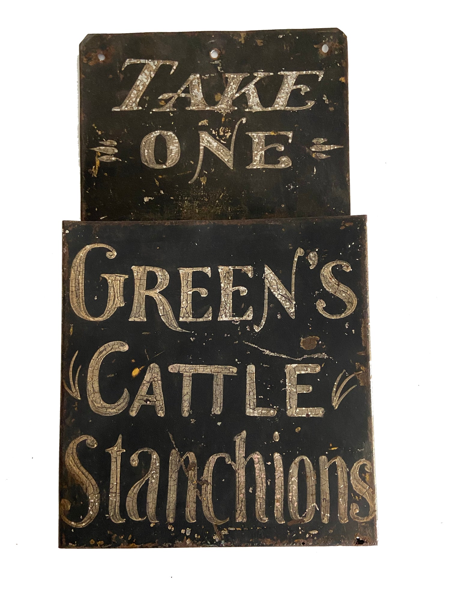 A rare early 20th c American tole leaflet holder in untouched condition