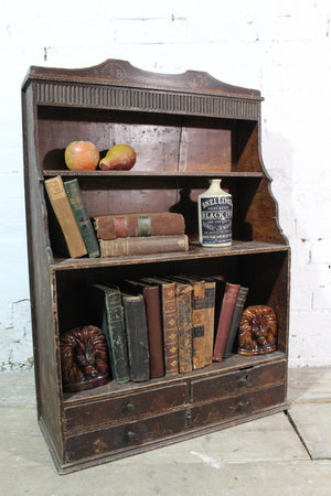 Early  19th c waterfall bookcase of smaller proportions