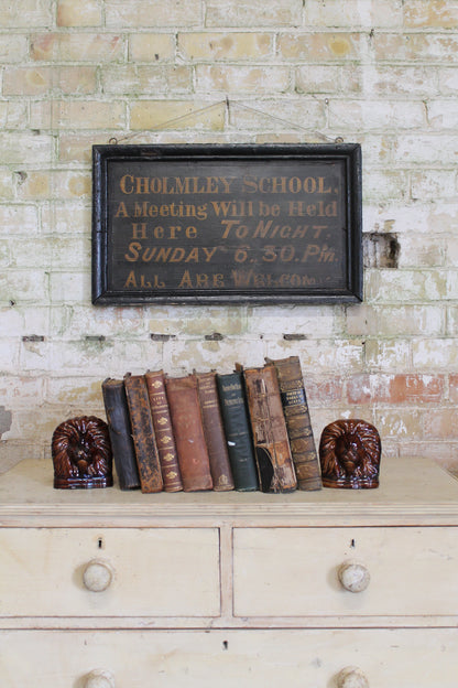 19th century Cholmley School sign, Whitby