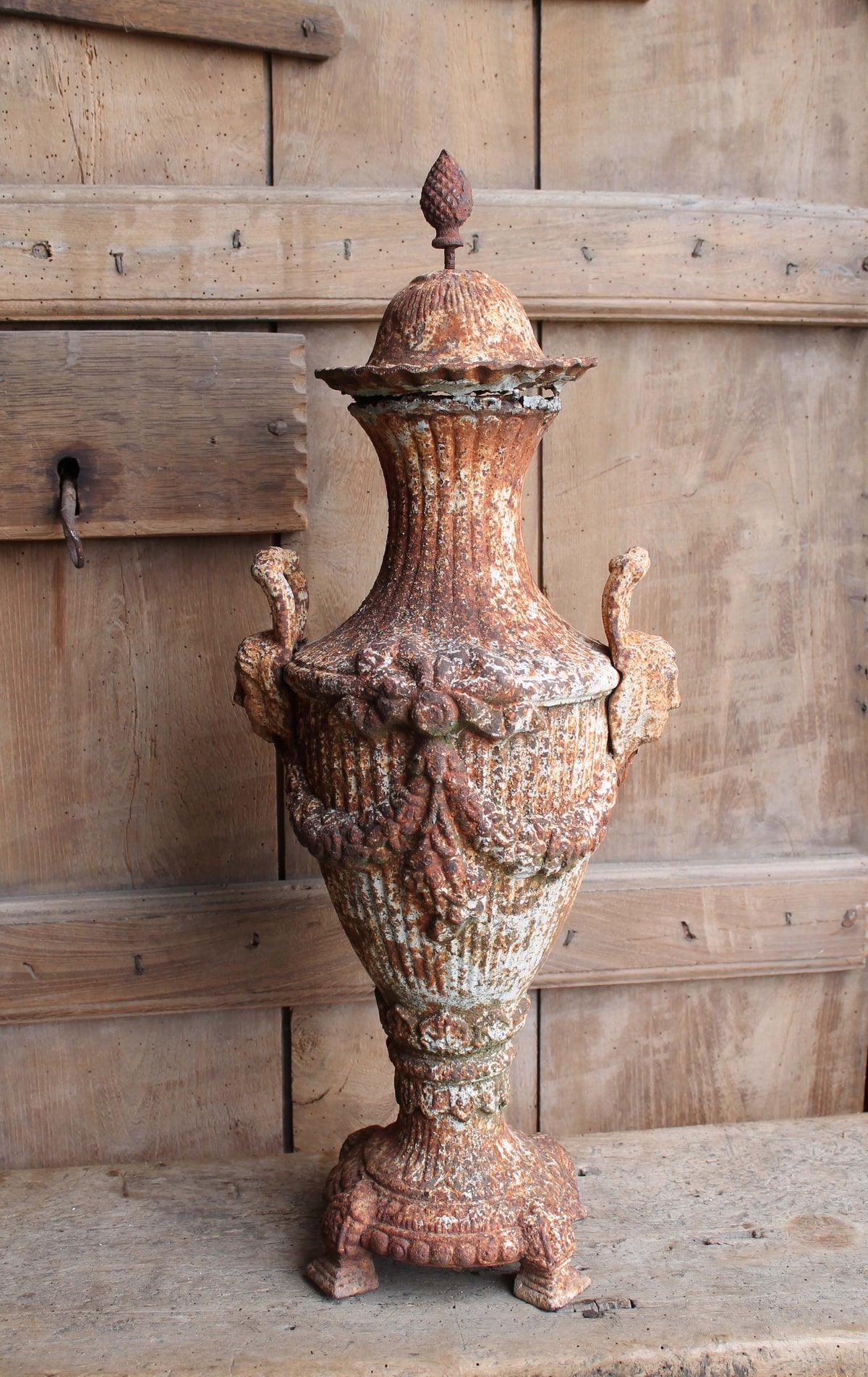 French cast iron urn